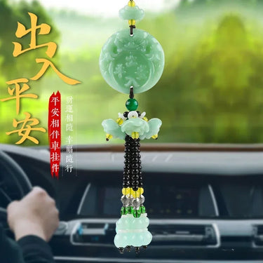 Green Jade Car Hanging Charm